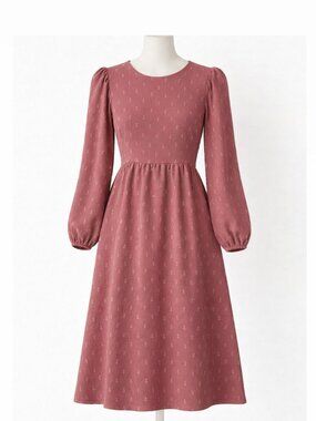 Melrose & Market Dress with Bishop Sleeves Size Small Rose/Mauve EUC